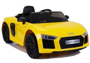 Одноместный электромобиль для детей Big Audi R8 JJ2198, желтый цена и информация | Электромобили для детей | hansapost.ee