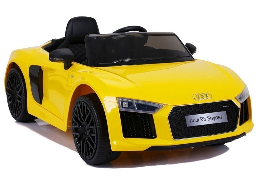 Ühekohaline elektriauto lastele Big Audi R8 JJ2198, kollane цена и информация | Laste elektriautod | hansapost.ee