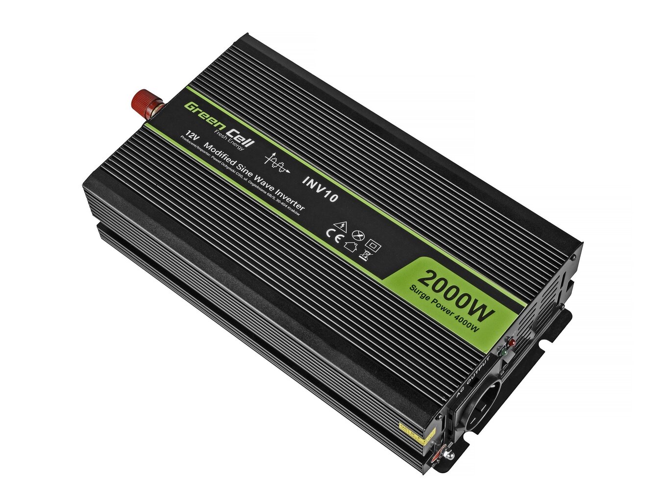 Green Cell Power Inverter 12V to 230V 2000W/4000W Modified sine wave hind ja info | Lisatarvikud | hansapost.ee
