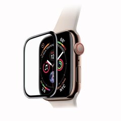 Закаленное защитное стекло Fusion Nano 9H для экрана часов Apple Watch 4 / 5 40 мм, черное цена и информация | Аксессуары для смарт-часов и браслетов | hansapost.ee