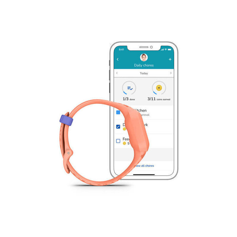 Garmin vívofit® jr. 3 Garmin Peach Leopard hind ja info | Nutikellad, laste nutikellad | hansapost.ee