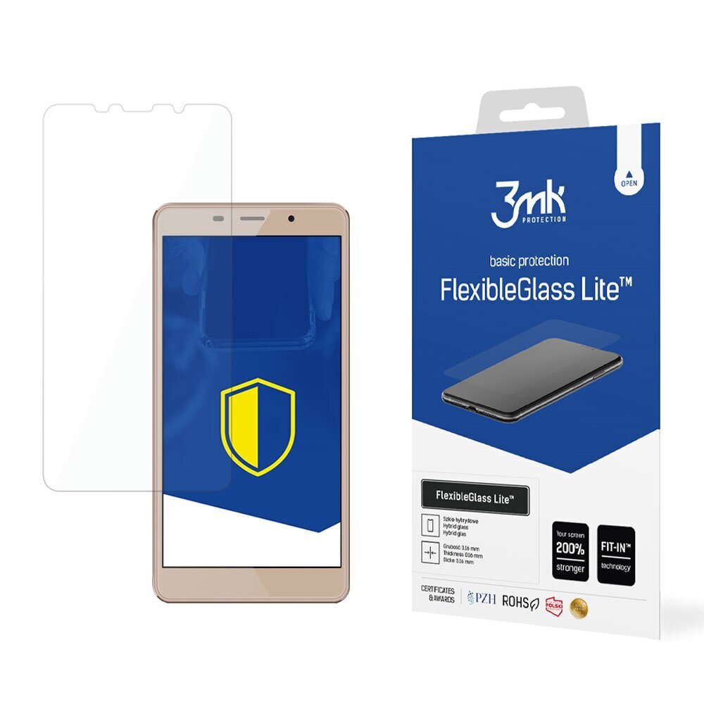 Kruger & Matz Flow 5+ - 3mk FlexibleGlass Lite™ screen protector hind ja info | Ekraani kaitseklaasid ja kaitsekiled | hansapost.ee