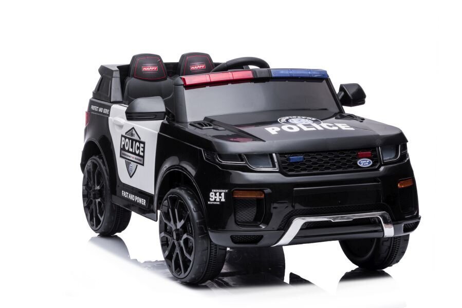 Ühekohaline politsei elektriauto BBH-021, must hind ja info | Laste elektriautod | hansapost.ee