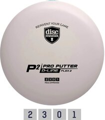 Диск для гольфа Putter D-LINE P2 FLEX 2 White цена и информация | Discgolf | hansapost.ee
