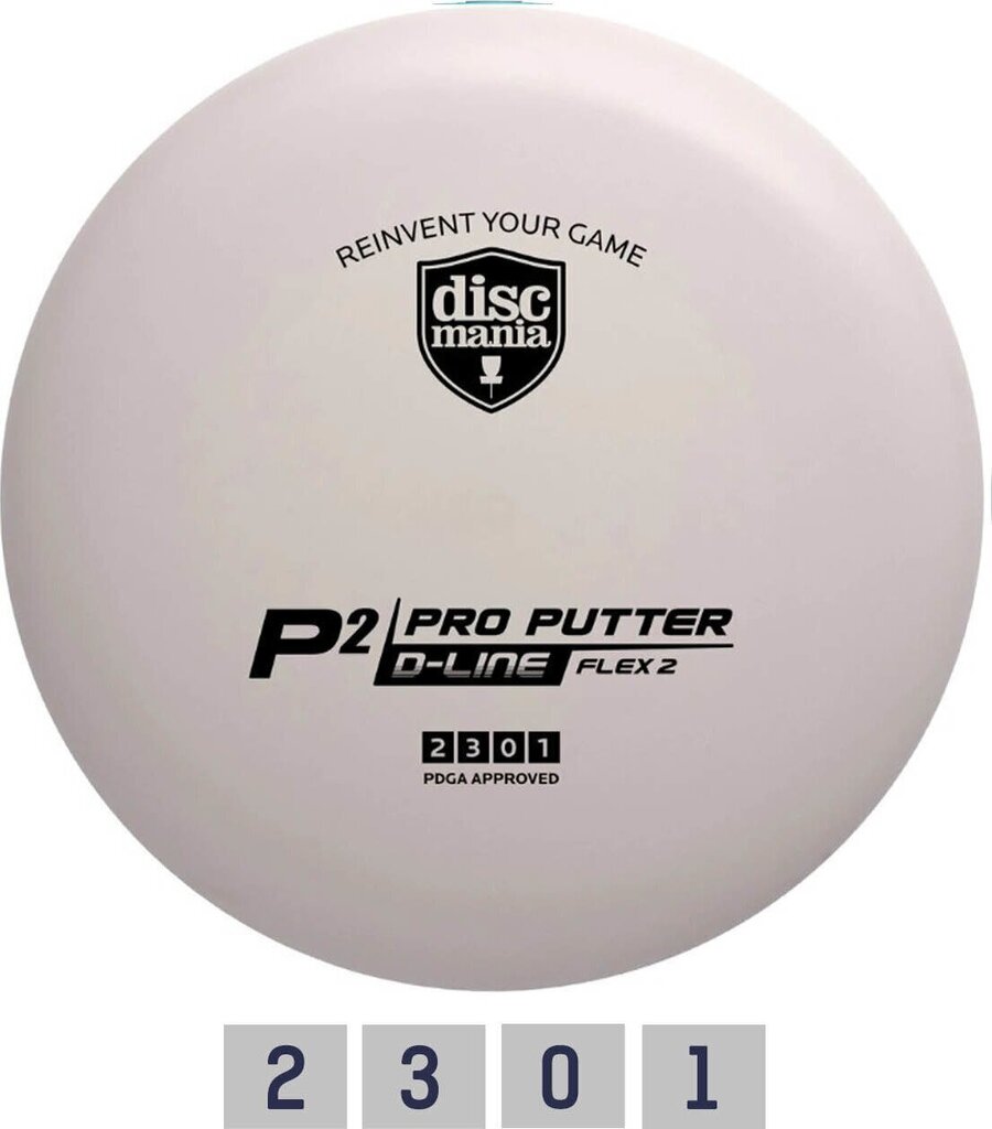 Discgolfi ketas Putter D-LINE P2 FLEX 2 White hind ja info | Discgolf | hansapost.ee