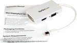 Adapter StarTech MDP2VGDVHDW Mini DisplayPort to VGA/DVI/HDMI