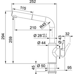 Franke Urban, 115.0595.089 цена и информация | Кухонные смесители  | hansapost.ee