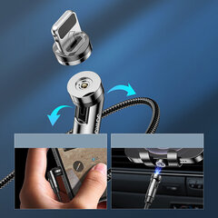 Joyroom magnetic USB - Lightning charging cable 2,4A, 1,2m (S-1224X2 L black) цена и информация | Кабели для телефонов | hansapost.ee
