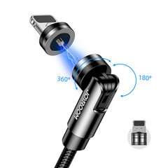 Joyroom magnetic USB - Lightning charging cable 2,4A, 1,2m (S-1224X2 L black) цена и информация | Кабели для телефонов | hansapost.ee