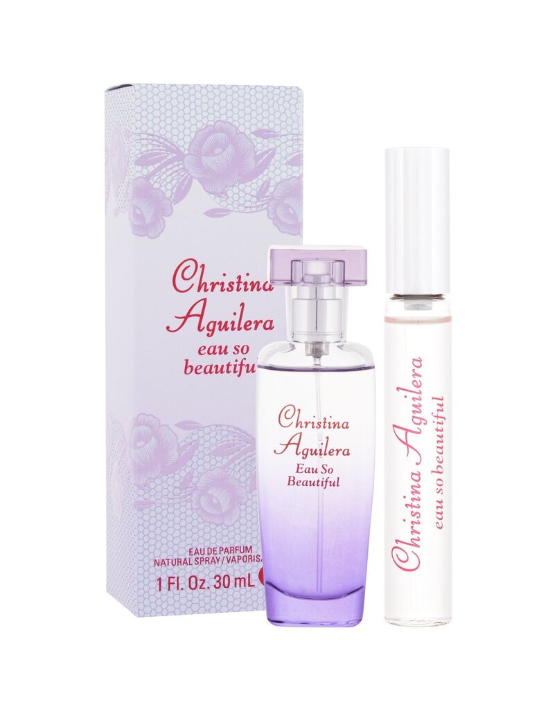 Komplekt Christina Aguilera Eau So Beautiful: EDP naistele 30 ml + 10 ml hind ja info | Parfüümid naistele | hansapost.ee