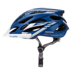 Шлем велосипедиста Meteor Gruver, синий/белый цена и информация | Шлемы | hansapost.ee