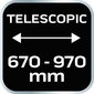 Teleskoop hekikäärid NEO 15-254 670-970 mm hind ja info | Aiatööriistad | hansapost.ee