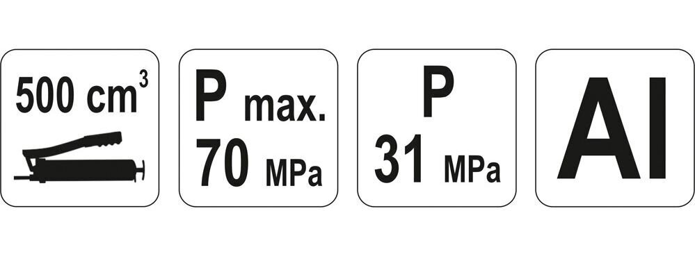 Määrdeaine prits, alumiiniumist 500 cm3 Yato (YT-0700) цена и информация | Käsitööriistad | hansapost.ee