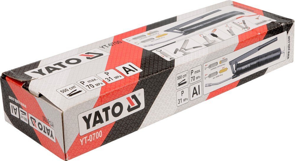 Määrdeaine prits, alumiiniumist 500 cm3 Yato (YT-0700) hind ja info | Käsitööriistad | hansapost.ee