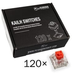 Glorious PC Gaming Race Kailh Box Red Linear & Silent 120 vnt hind ja info | Klaviatuurid | hansapost.ee