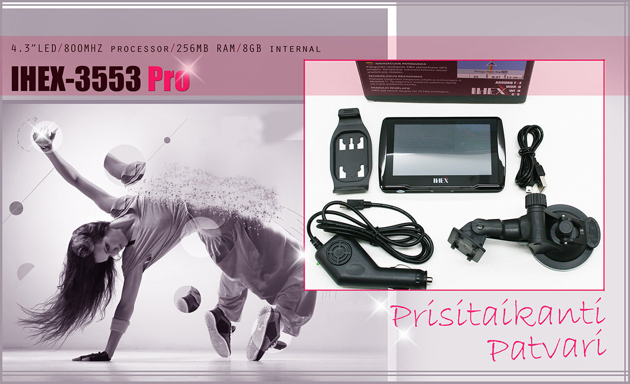 GPS-navigatsioon IHEX 3553 Pro hind ja info | GPS seadmed | hansapost.ee