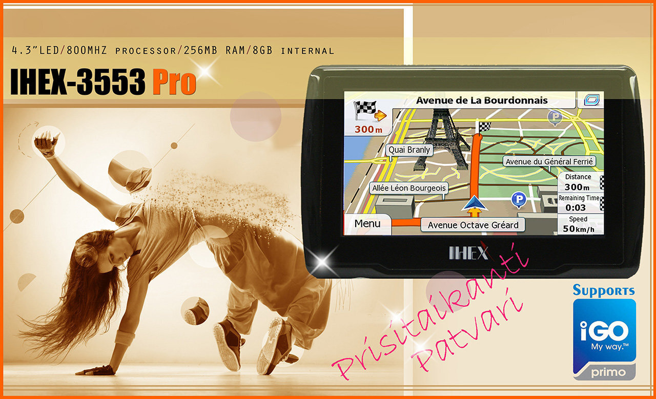 GPS-navigatsioon IHEX 3553 Pro цена и информация | GPS seadmed | hansapost.ee