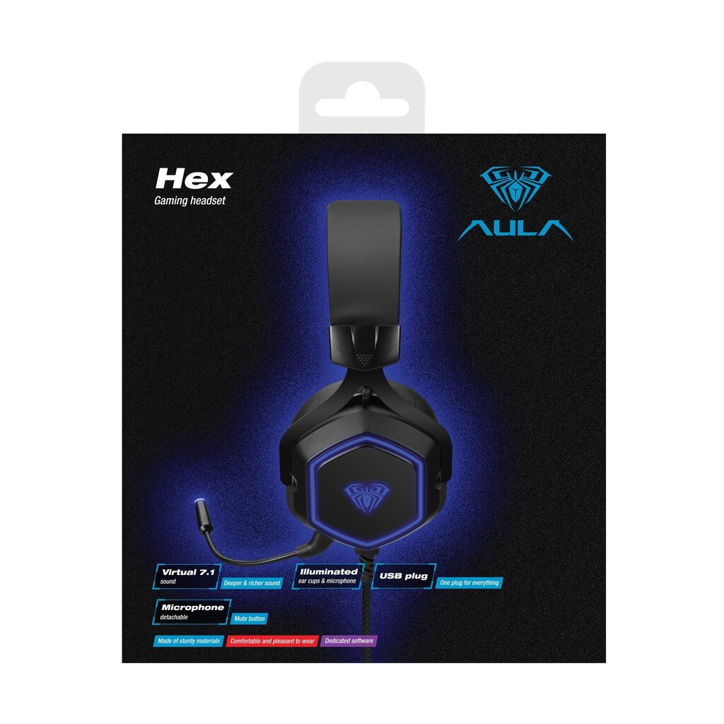 Aula Hex Gaming Headset цена и информация | Kõrvaklapid | hansapost.ee