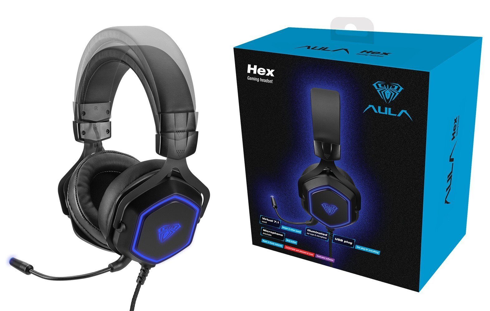 Aula Hex Gaming Headset цена и информация | Kõrvaklapid | hansapost.ee