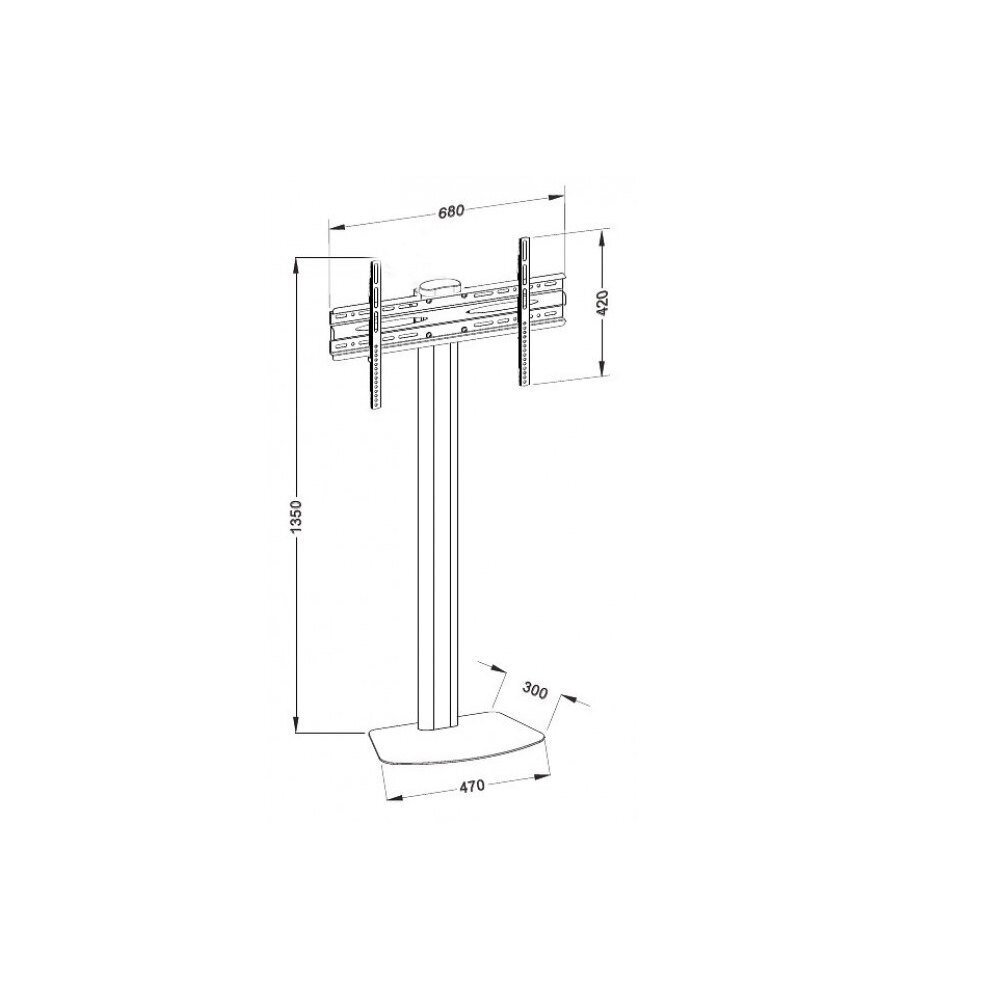 Alus Techly TV LED / LCD 32-55", 40 kg, põrandale kinnitatav price and information | Teleri seinakinnitused ja hoidjad | hansapost.ee