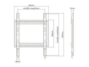 Teleri seinakinnitus 100KG 400X600 hind ja info | Multibrackets Kodumasinad | hansapost.ee