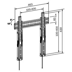 Telerihoidja TM Electron, 32 "-47", 30 kg цена и информация | Кронштейны и крепления для телевизоров | hansapost.ee