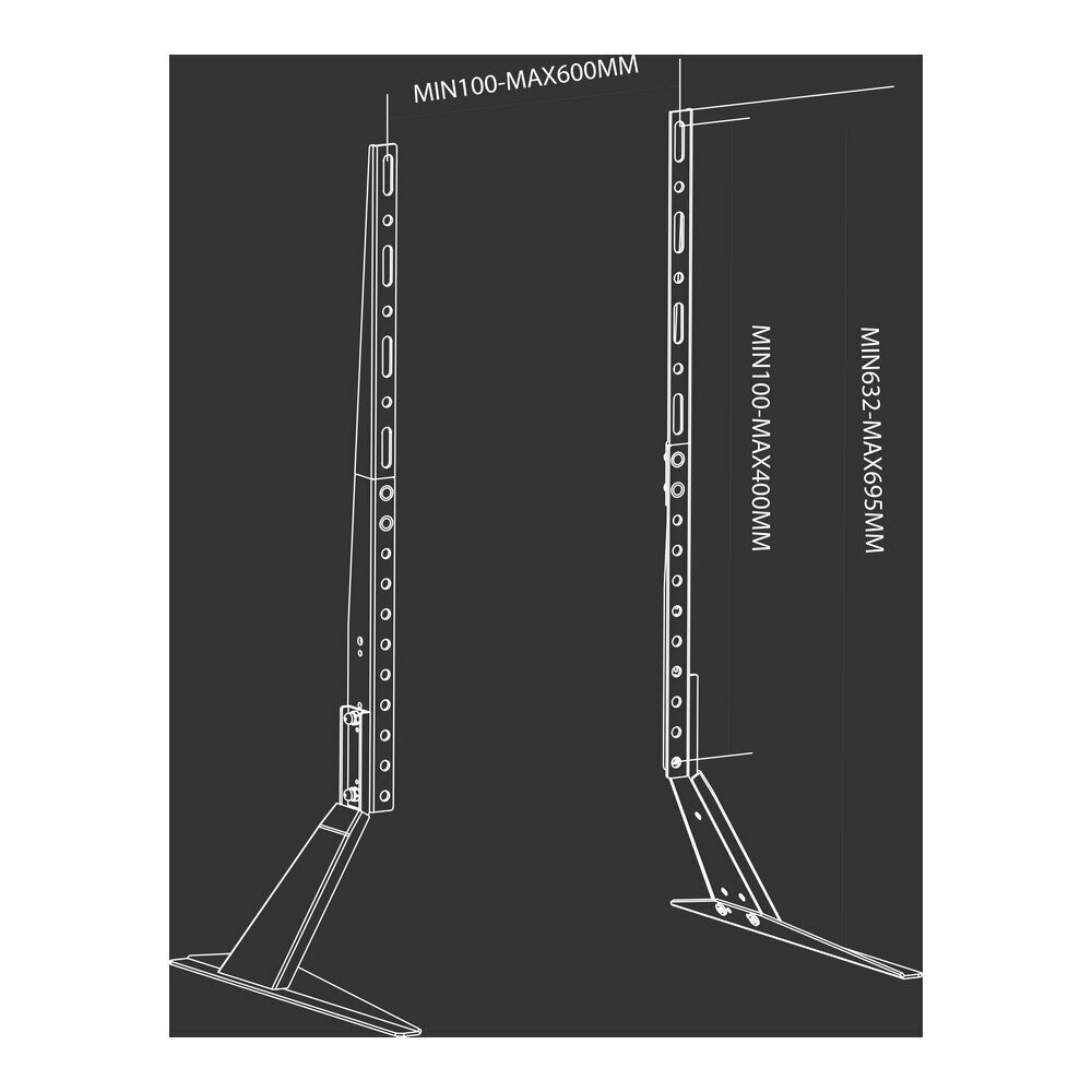 Telerihoidja TM Electron, 37 "-65", 50 kg цена и информация | Teleri seinakinnitused ja hoidjad | hansapost.ee