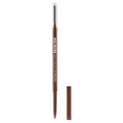 Kulmupliiats Gosh Ultra Thin Brow Pen 002 Greybrown, 4 g hind ja info | Lauvärvid, ripsmetušid ja silmapliiatsid | hansapost.ee