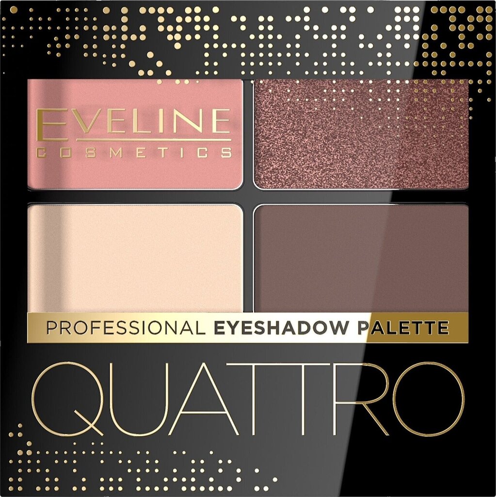 Lauvärvipalett Eveline Cosmetics Quattro Professional Eveline Eveline Quattro Cienie nr 06, 3 g hind ja info | Lauvärvid, ripsmetušid ja silmapliiatsid | hansapost.ee