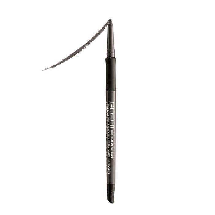 Gosh The Ultimate Eyeliner with a twist silmalainer 0.4 gr, 02 Raw Grey цена и информация | Lauvärvid, ripsmetušid ja silmapliiatsid | hansapost.ee