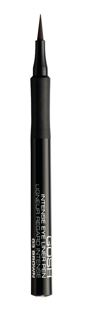 Gosh Intense Eye Liner Pen silmalainer 1 gr, 03 Brown hind ja info | Lauvärvid, ripsmetušid ja silmapliiatsid | hansapost.ee