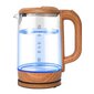 Veekeetja Platinet PEK881 Modern Electric Kettle Glass & Wooden / 1800 ml / 1800W / Blue LED цена и информация | Veekeetjad | hansapost.ee