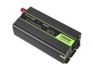 Преобразователь питания Green Cell Power Inverter 12V to 230V 1000W/2000W Pure sine wave цена и информация | Преобразователи напряжения | hansapost.ee