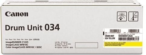 CANON Drum Unit 034 Yellow for iR C1225i цена и информация | Laserprinteri toonerid | hansapost.ee