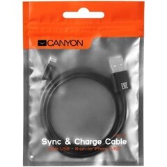CANYON CFI-1 Lightning USB Cable for Apple - 1m hind ja info | Mobiiltelefonide kaablid | hansapost.ee
