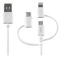 Deltaco IPLH-180, USB-C, Micro USB, Lightning , 0.5m цена и информация | Mobiiltelefonide kaablid | hansapost.ee