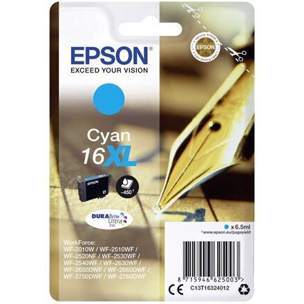 Epson 16 XL Ink cartridge, Cyan цена и информация | Tindiprinteri kassetid | hansapost.ee