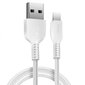 Kaabel Usb -> Type C Hoco X20 3.0m, Laadimisjuhe USB 2.0 USB C, valge hind ja info | Mobiiltelefonide kaablid | hansapost.ee