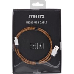 Streetz USB 2.0 "A-micro B", 1.0m, оранжевый/ Micro-116 цена и информация | Кабели для телефонов | hansapost.ee
