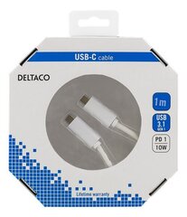 Deltaco USBC-1059-K, USB C, 1м цена и информация | Кабели для телефонов | hansapost.ee