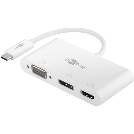 Goobay USB-C Multiport Adapter VGA+DP+HD цена и информация | Sülearvuti tarvikud | hansapost.ee