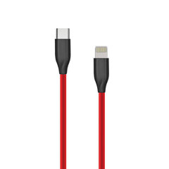 Силиконовый кабель USB-C - Lightning (красный, 1m) цена и информация | Borofone 43757-uniw | hansapost.ee