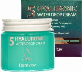 Крем для лица FarmStay Hyaluronic 5 Water Drop Cream с концентрированным гиалуроновым комплексом, 80мл цена и информация | Кремы для лица | hansapost.ee