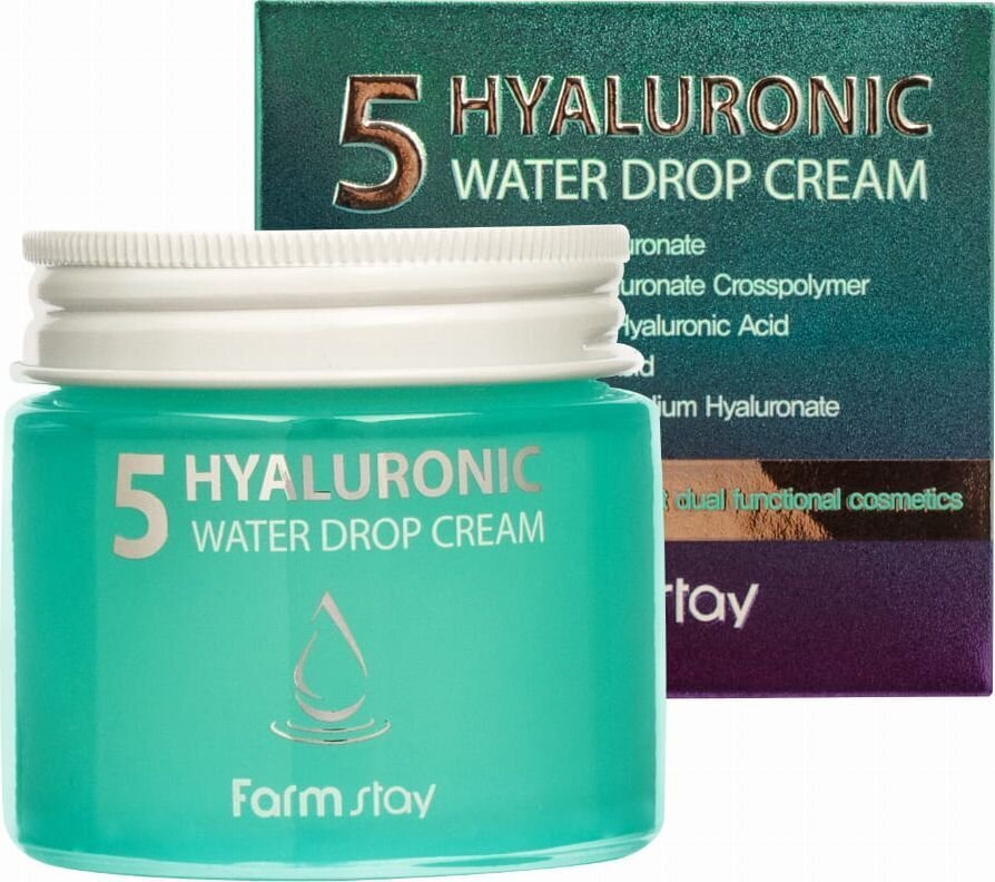 FarmStay Hyaluronic 5 Water Drop Creamkontsentreeritud hüaluroonkompleksiga näokreem 80ml hind ja info | Näokreemid | hansapost.ee