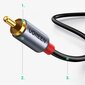 Ugreen USB Type C (male) - 2RCA (male) audio cable 1,5m gray (20193 CM451) hind ja info | Mobiiltelefonide kaablid | hansapost.ee