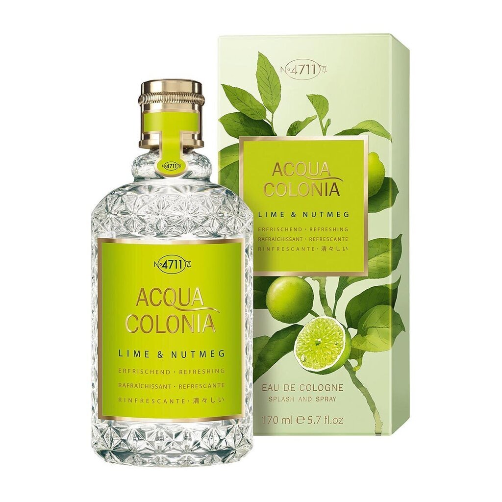 Kölnivesi 4711 Acqua Colonia Lime & Nutmeg EDC naistele/meestele, 50 ml hind ja info | Parfüümid naistele | hansapost.ee