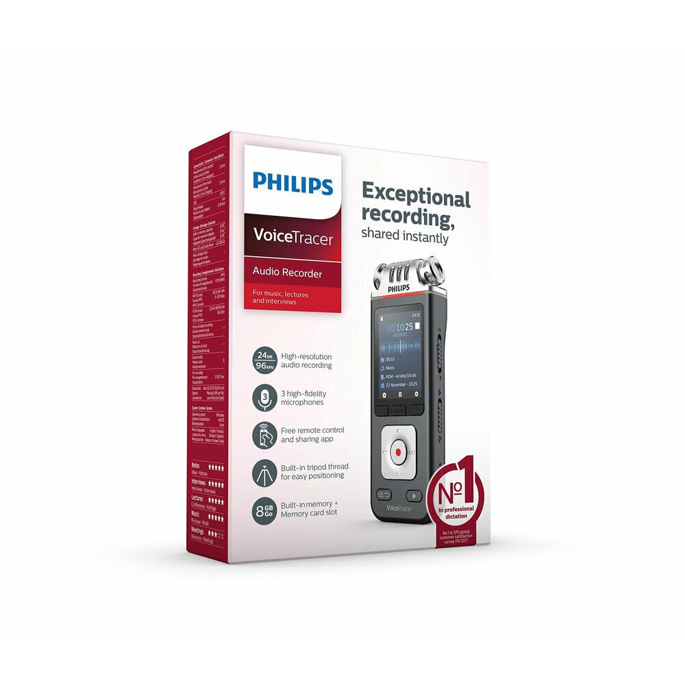 Philips VoiceTracer hind ja info | Diktofonid | hansapost.ee