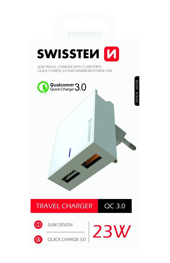 Swissten Premium SW-T-23W-QC30-W цена и информация | Laadijad mobiiltelefonidele | hansapost.ee
