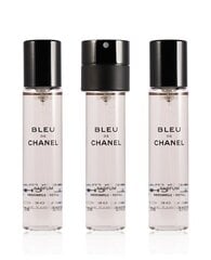 Chanel Bleu de Chanel Pour Homme EDT kinkekomplekt meestele 3 x 20 ml цена и информация | Мужские духи | hansapost.ee