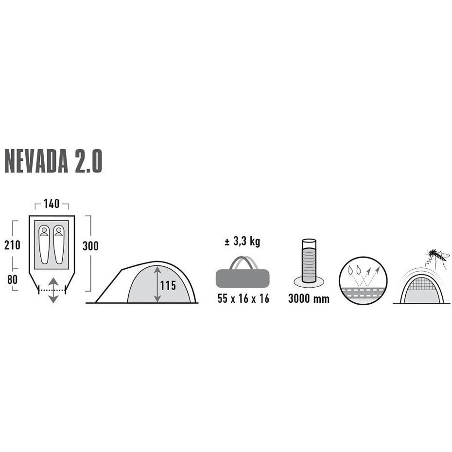 Telk High Peak Nevada 2, helehall цена и информация | Telgid | hansapost.ee